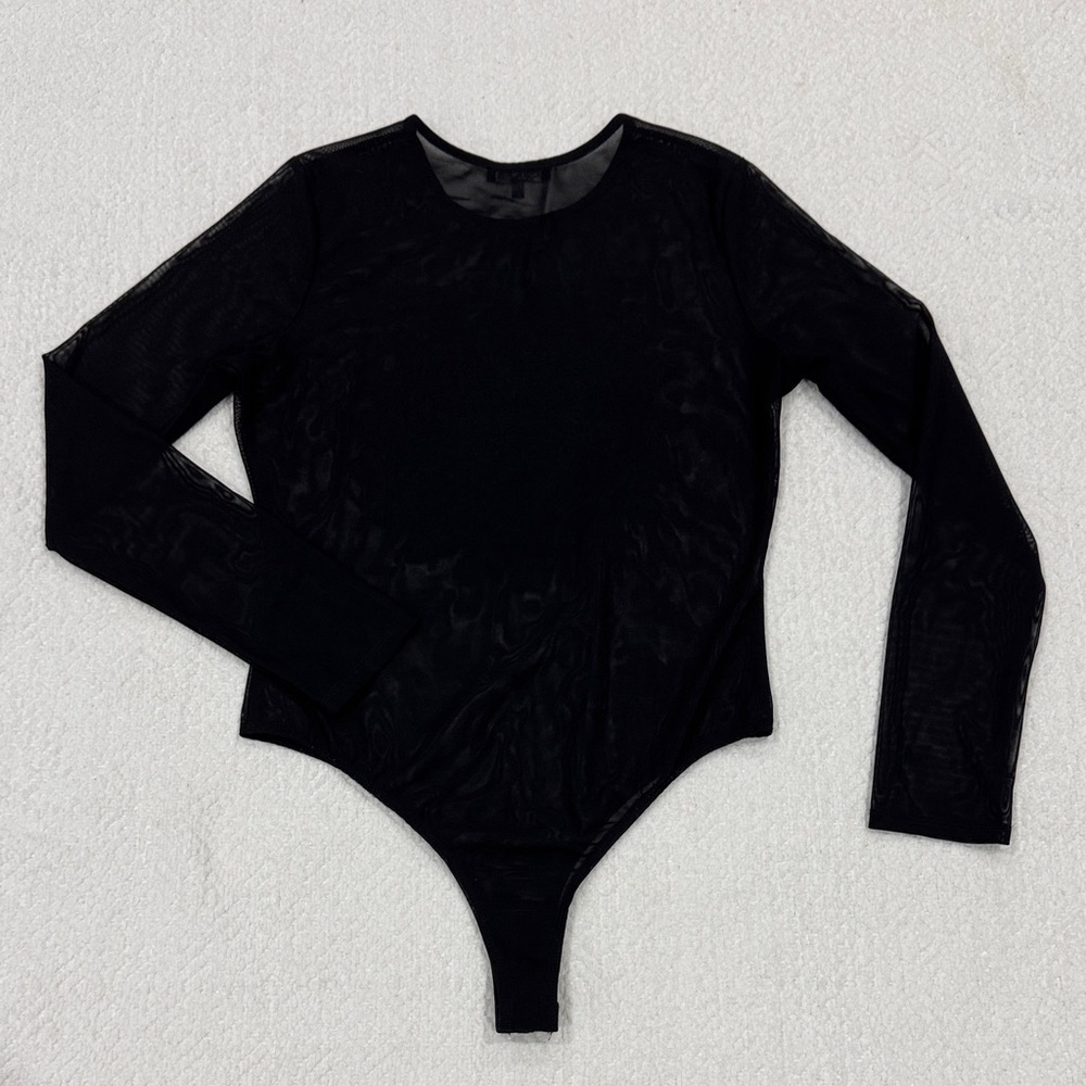 CQ by CQ Black Sheer Bodysuit Sz M - Picture 7 of 7